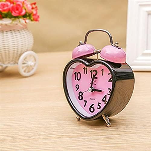 Heart Shape Double Bell Alarm Clock with Nightlight
