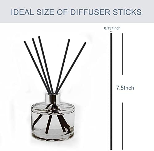 HOSSIAN 50pcs Black Reed Diffuser Sticks