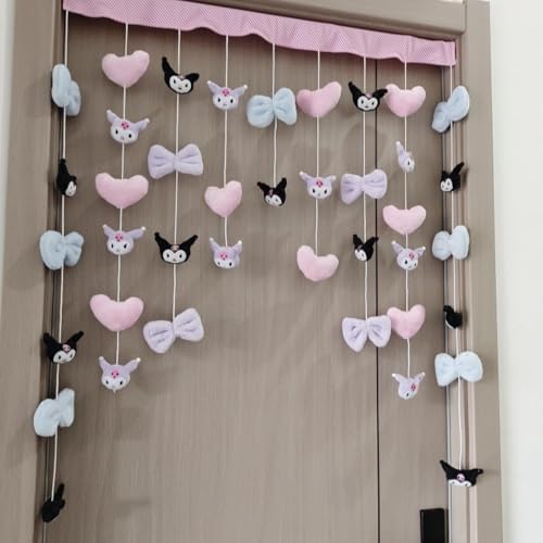 Cute Design Door Divider Curtain with Hanging Tassels