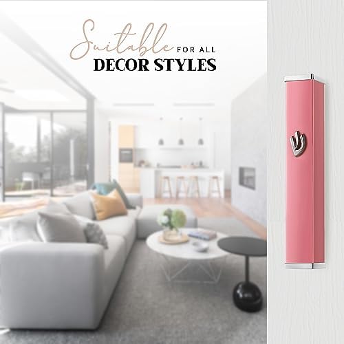 SURI Mezuzah Door Mount with Adhesive Scroll Case