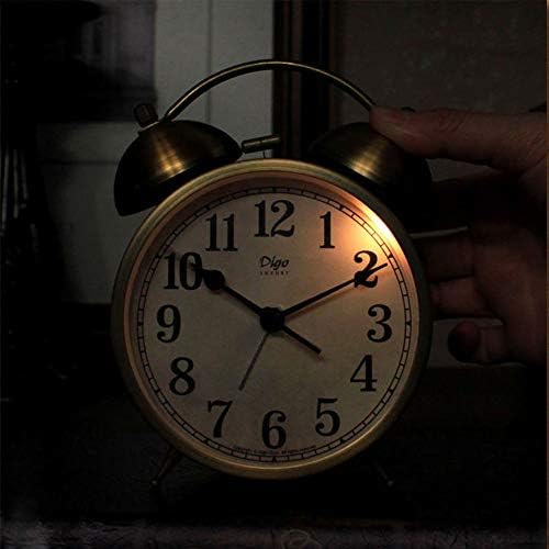 Maxspace Metal Golden Table Clock with Loud Alarm