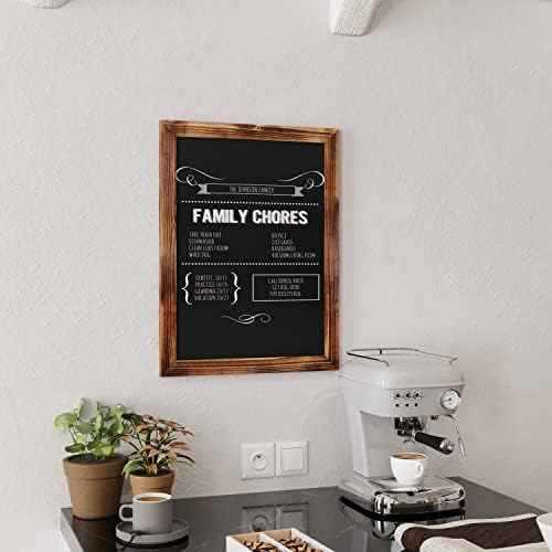 HBCY Creations 18 x 24 Torched Brown Wood Frame Chalkboard