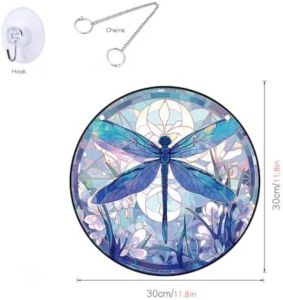 Dragonfly Stained Acrylic Window Decor Panels