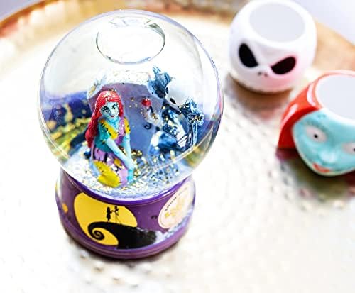 Disney Nightmare Before Christmas Jack Sally Light Up Snow Globe