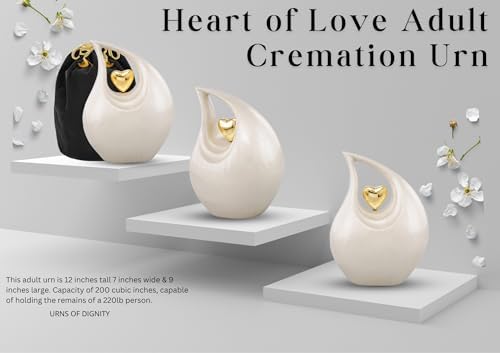 Heart of Love Cremation Urn for Human Ashes