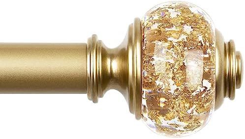 USFOOK 78 Inch Gold Curtain Rod 32-86 Inches