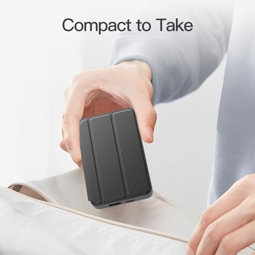 ANJANK Foldable LCD Travel Alarm Clock with 6000mAh Power Bank