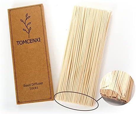TOMCENXI 120PCS Reed Diffuser Sticks 10 Inch Natural Rattan