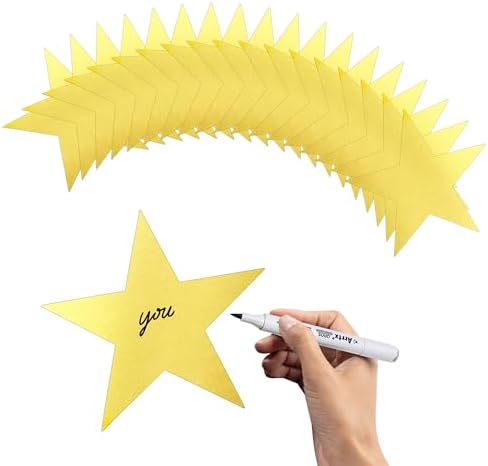 24PCS Gold Star Cutouts for Party Decorations