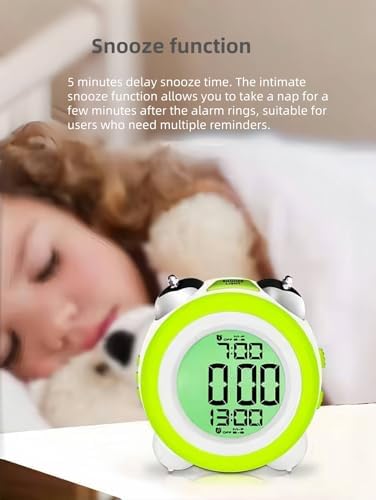 Super Loud Alarm Clock with Twin Bell and Backlight Display