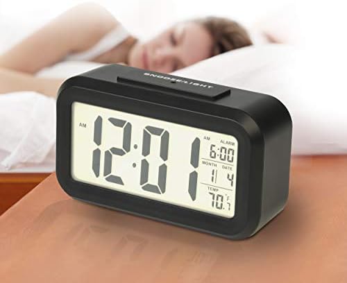 RCA Portable Alarm Clock with Auto Night Light