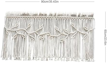 Macrame Valance Curtain for Kitchen 3543x2362 Inch Boho Decor