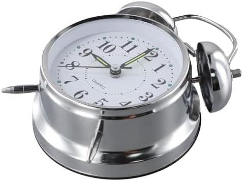 Chrome Finish Double Bell Wind Up Alarm Clock