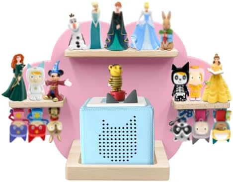 Taladad Magnetic Floating Shelf for Toniebox and Tonie Figures Pink
