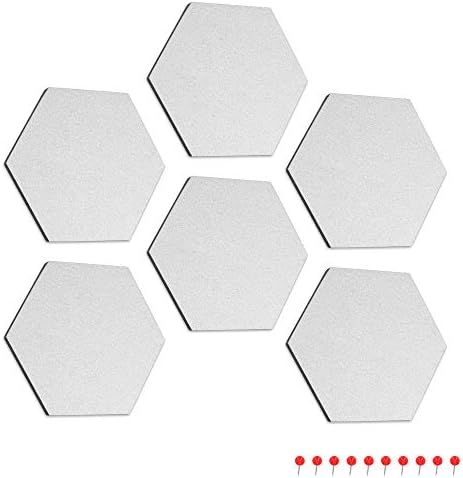 Navaris Hex Felt Bulletin Board Set of 6