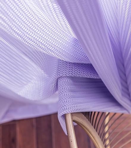Daesar Light Purple Translucent Curtains 2 Panels 96 Inch Length