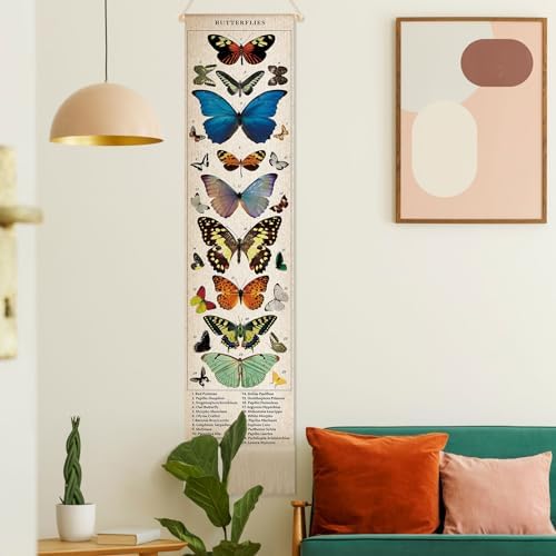 Geetery Vintage Butterfly Vertical Wall Art