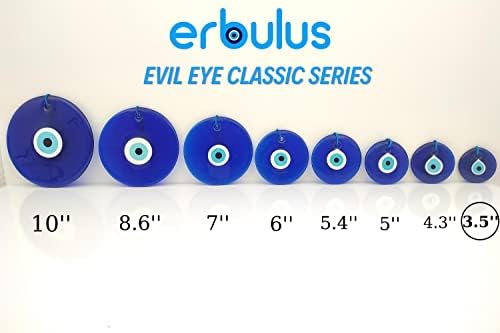 35 Inch Blue Glass Evil Eye Wall Decor