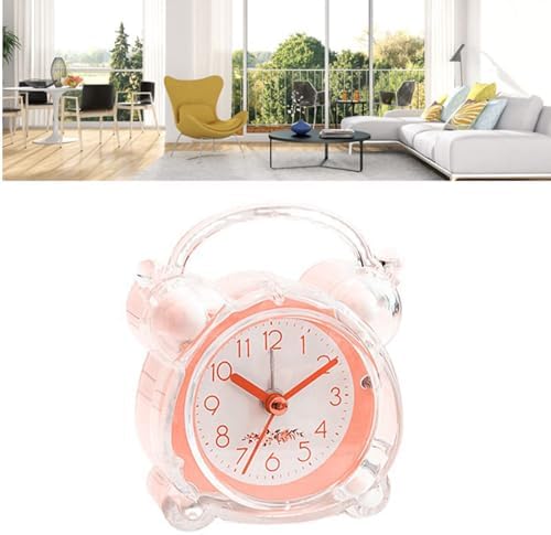 Loud Alarm Clock for Heavy Sleepers Pink ABS Kids Wall Clock