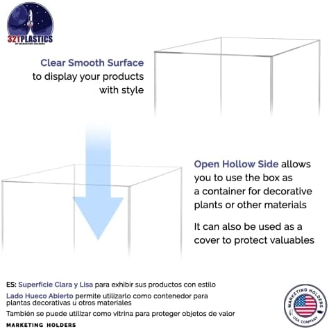 Clear Acrylic Display Cube Pedestal 12x12x32 Inch