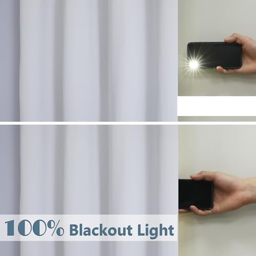 Chyhomenyc 2 Panels Blackout Curtain Liners with 13 Rings