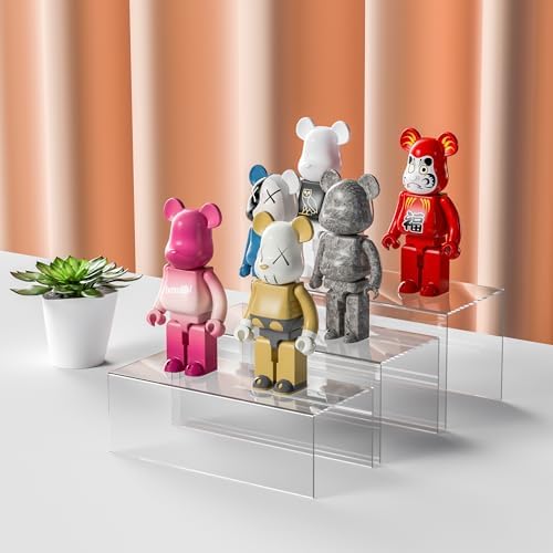 Clear Acrylic Display Risers 3pcs for Collectibles