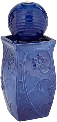 John Timberland Periwinkle Floor Fountain with LED Light