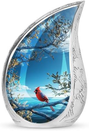 Red Cardinal Bird Urns for Human Ashes 10 Inch