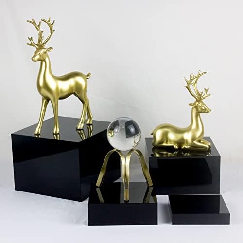 Acrylic Cube Display Boxes Pedestals Black Stackable
