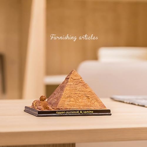 Egyptian Pyramid Statue Model Sphinx Sculpture Collectible Figurine