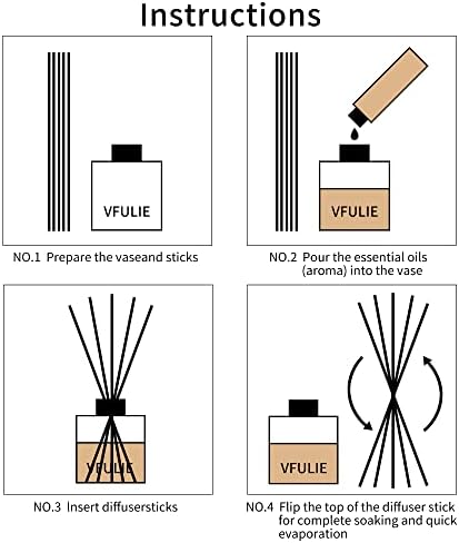 VFULIE 100PCS Reed Diffuser Sticks Natural Rattan