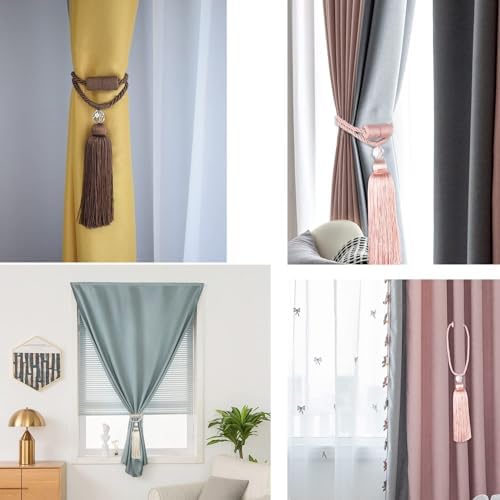 BEL AVENIR Magnetic Curtain Holdbacks Tassel Ties