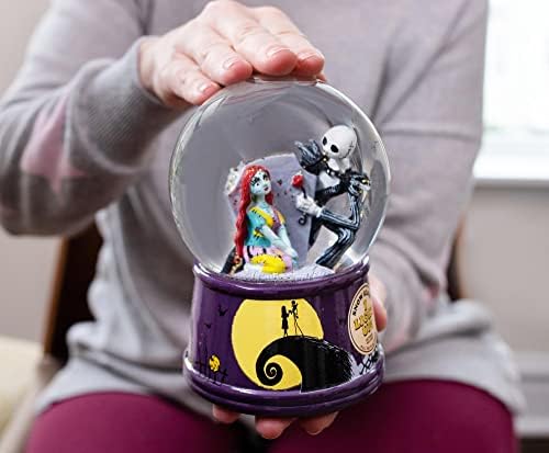 Disney Nightmare Before Christmas Jack Sally Light Up Snow Globe