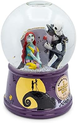 Disney Nightmare Before Christmas Jack Sally Light Up Snow Globe