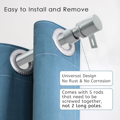 Byondeth Adjustable Curtain Rods 1 Inch Diameter 16-88 Inches Long