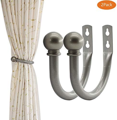 Decorative Curtain Holdbacks with Installation Screws Grey