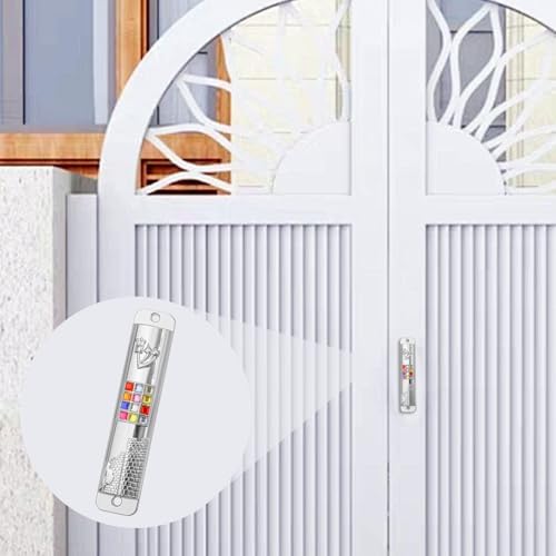 MrMrKura Silver Mezuzah with Scroll for Door