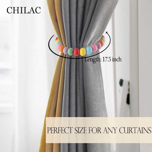 Colorful Beaded Curtain Tiebacks with Magnetic Hook