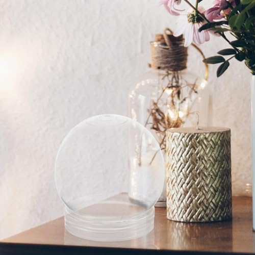 15 Pack 3 Inch Clear Snow Globe Jar DIY Craft Set