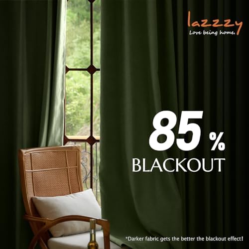 Lazzzy Velvet Thermal Insulated Curtain 84 Inch Sage Green