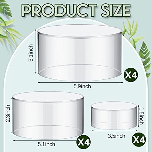 Jerify 12 Pcs Acrylic Buffet Risers Display Stands
