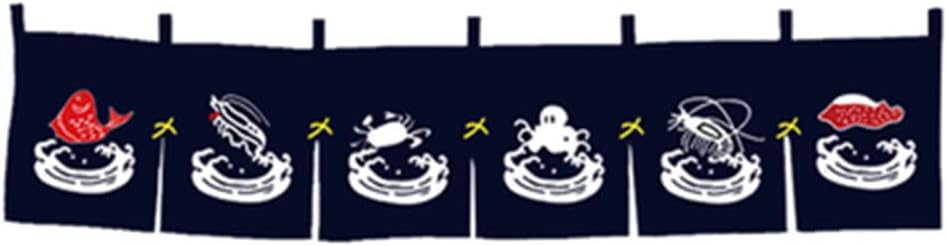 Japanese Sushi Restaurant Banner Noren Valance Curtain 43x210CM
