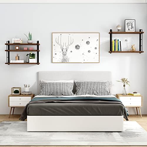 MXCSE Floating Shelves 5pc Brown Wall Mount
