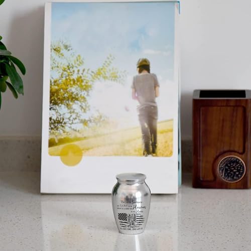 Artsy Woodsy Mini Urn for Veteran Ashes 256 Inch