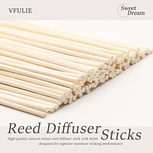 VFULIE 100PCS Reed Diffuser Sticks Natural Rattan