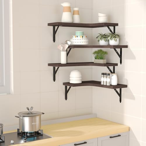 ROMGUAR CRAFT Corner Floating Shelves Set of 4