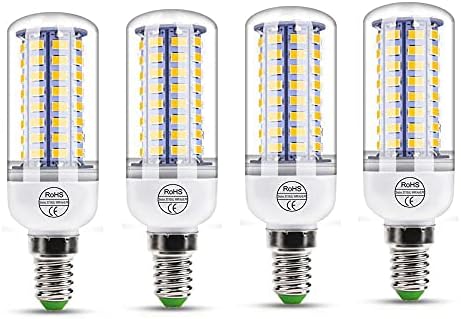 Energy Saving E14 LED Corn Bulbs 4Pack 6000K Daylight White
