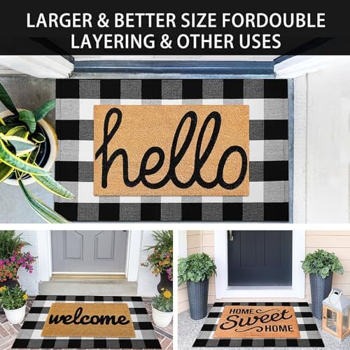 KOZYFLY Buffalo Plaid Area Rug 275x43 Inches