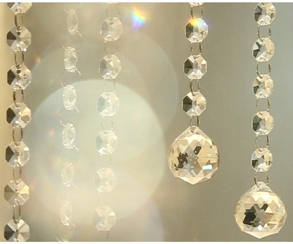 OKUOKA 25 Strands Crystal Beaded Curtain for Doorways