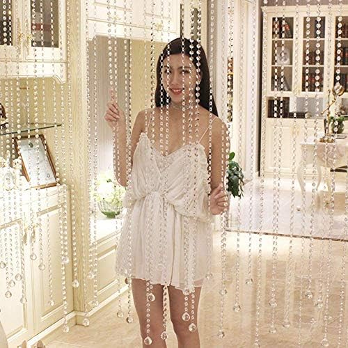 OKUOKA 25 Strands Crystal Beaded Curtain for Doorways